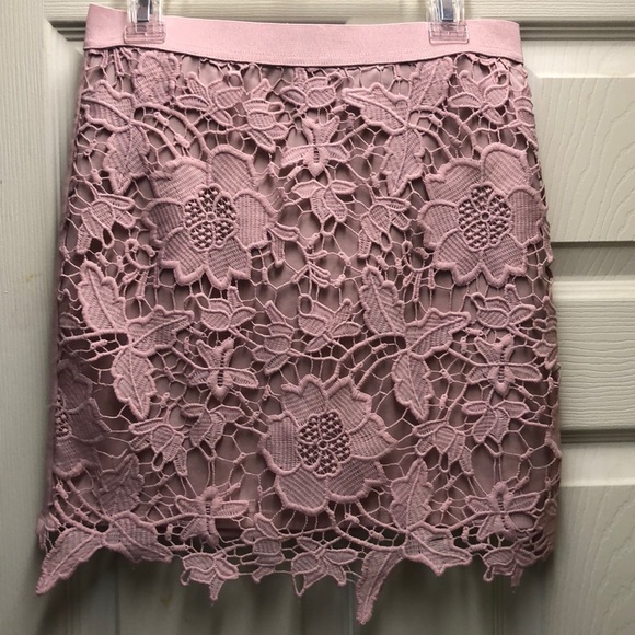 American Eagle Outfitters Dresses & Skirts - Pink Floral Lace Skirt